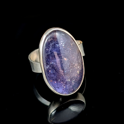 pierścionki srebrne Pierścionek iolite & sunstone