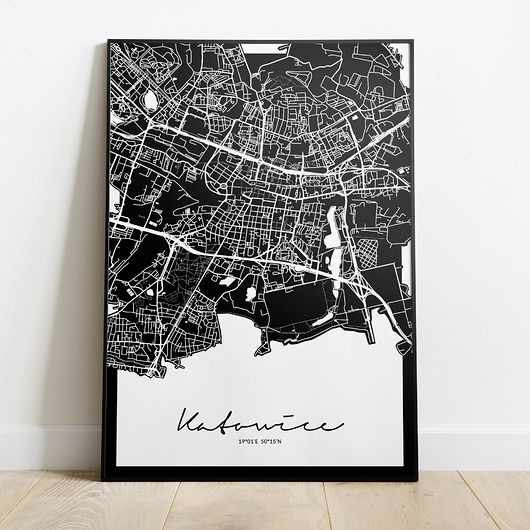 Plakat Katowice mapa Peszkowski Graphic