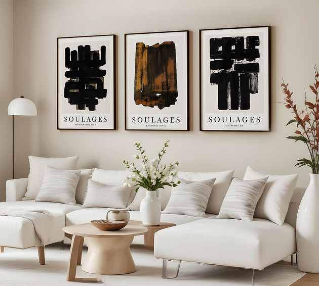 plakaty Zestaw 3 plakatów Soulages