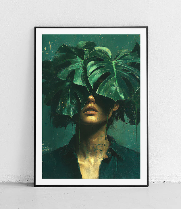 plakaty Plakat Zielona twarz natury