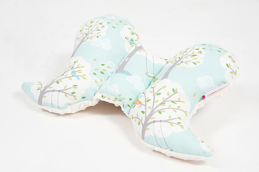 Motylek - poduszka minky - las ecru Minky and Cotton