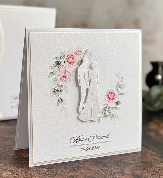 zaproszenia i kartki na ślub Elegancka Pamiątka Ślubna w Pudełku / PASTELLE, WP 26J