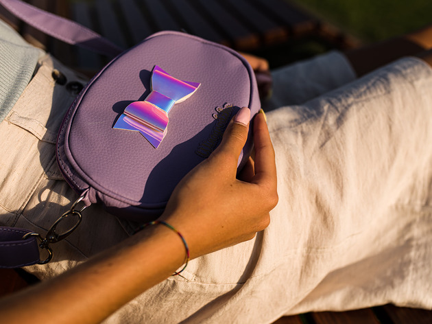 torby i nerki męskie Nerka -Torebka Mini z Holograficzną Kokardą 2w1