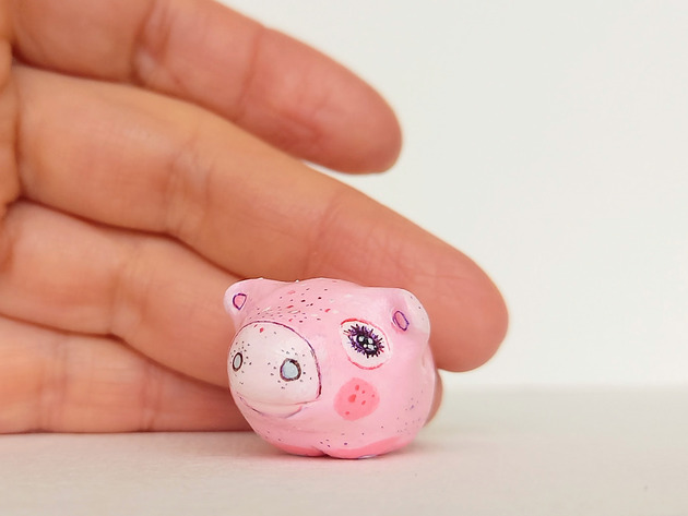 figurki i rzeźby Miniaturowa figurka świnki