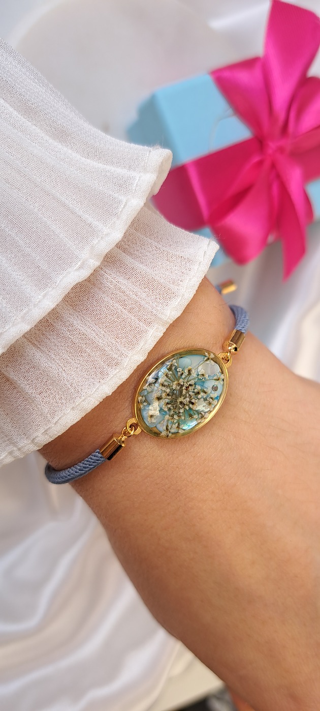 bransoletki na sznurku Bransoletka Dzika Marchew na Błękicie