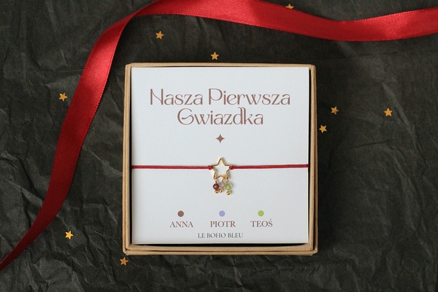 bransoletki na sznurku Nasza Pierwsza Gwiazdka - Bransoletka z kamieniami miesiąca