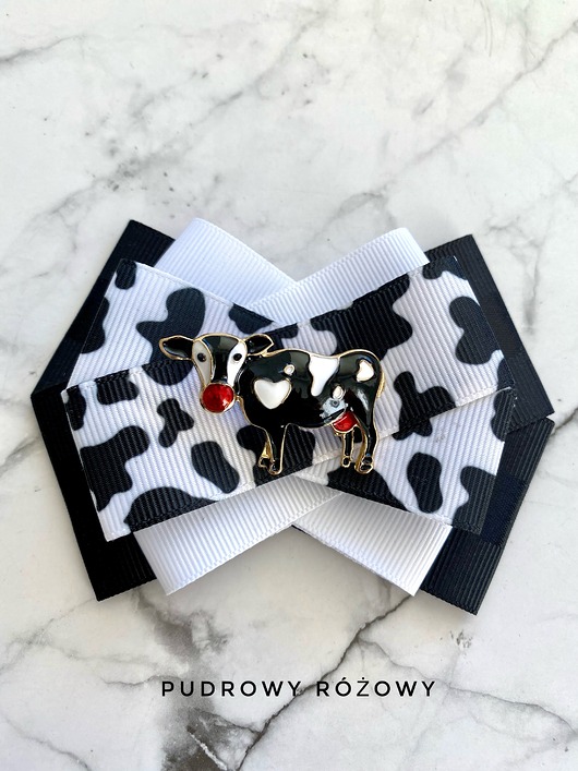 broszki Brosza z Krówką z czerwonym noskiem  Nowość Krowa