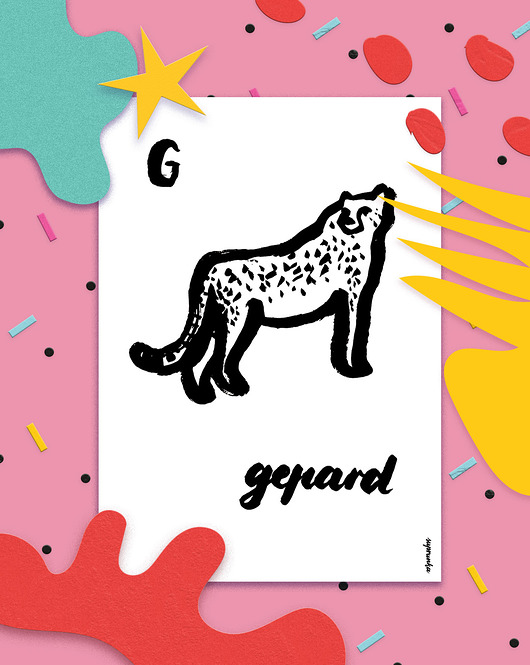 G jak Gepard DUŻY PLAKAT DO POBRANIA suprunka