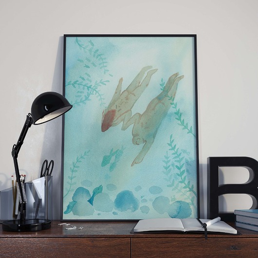 grafiki i ilustracje Plakat nurkowanie
