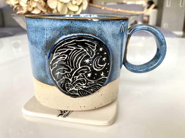 Kubek ceramiczny "Morze NG Autorska bizuteria ceramiczna