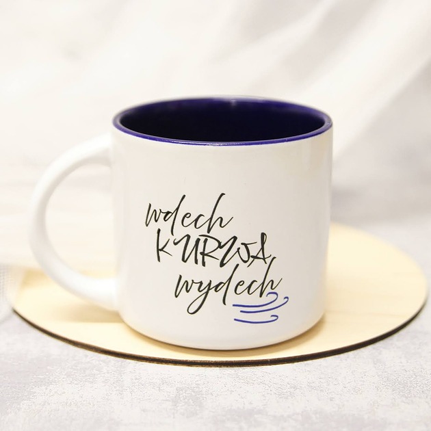kubki Kubek Wdech Ku*wa Wydech Granatowy