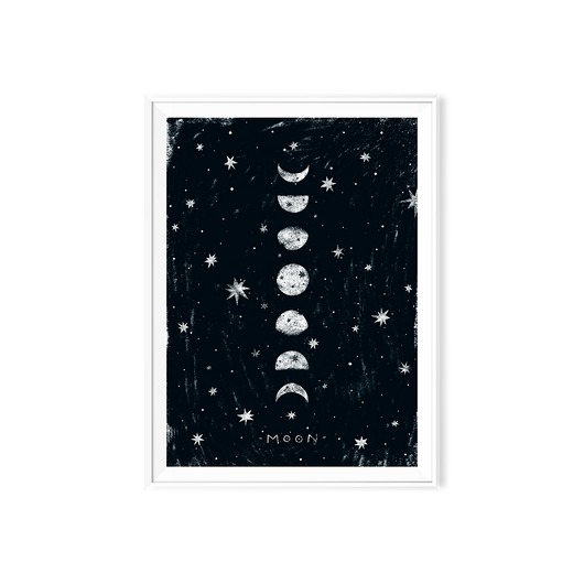 Plakat skandynawski Fazy księżyca myscandi
