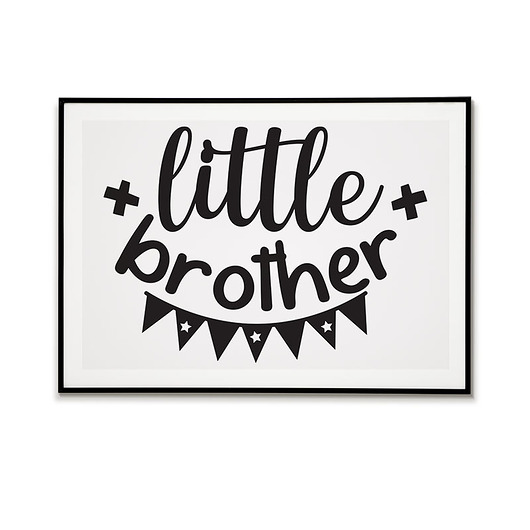 obrazy i plakaty do pokoju dziecięcego Plakat LITTLE BROTHER  napisy