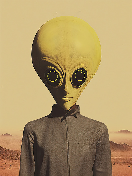 plakaty Plakat / Surrealistyczny Kolaż / Kosmita