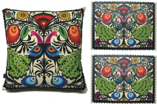 Zestaw 2 podkładki i poduszka folk Gaul Designs