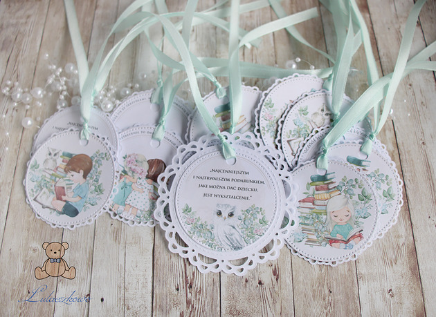 kartki scrapbooking Zawieszka z podziękowaniem Zakończenie Roku Szkolnego