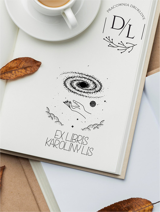 stemple Stempel Ex Libris Exlibris personalizowany Kosmos