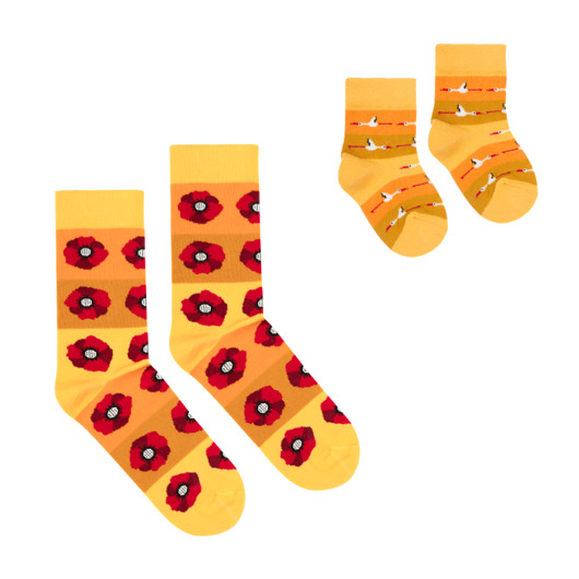 Zestaw 2 par skarpetek dla Mamy i Niemowlaka FAVES. Socks&Friends