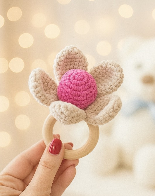 zabawki - inne Grzechotka na szydełku