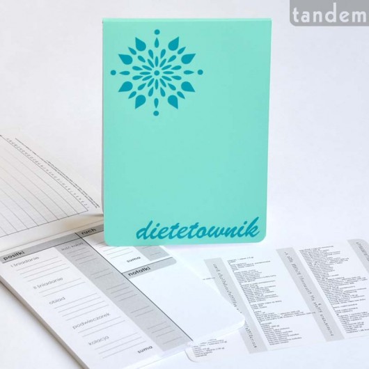dietetownik - miętowy z turkusowym ornamentem tandem