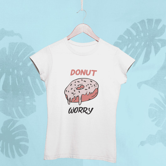 t-shirt damskie Donut worry koszulka damska