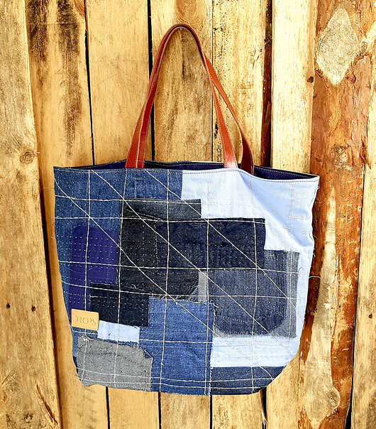 torby XXL Torba shopper patchwork denim