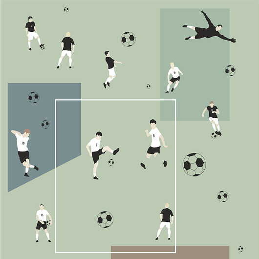 naklejki ścienne do pokoju dziecka Tapeta dla dzieci Piłkarze (Football Team)
