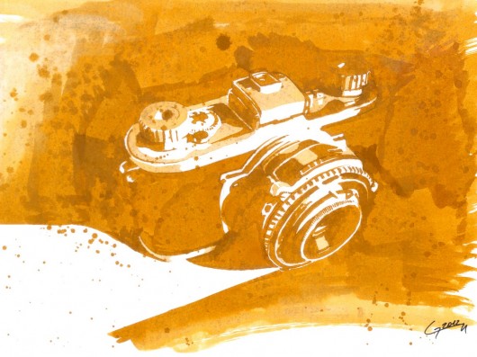 Retro Camera Mini MG Illustration
