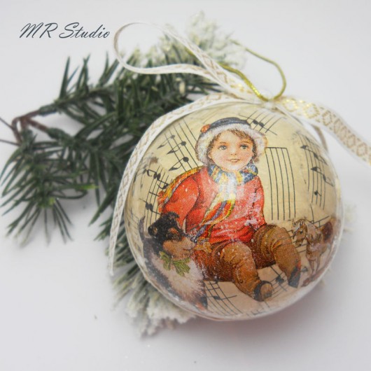 Bombka decoupage 1 MR Studio