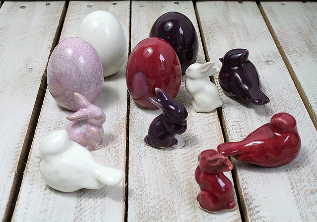 figurki i rzeźby Wielkanoc - komplet  - ceramika art