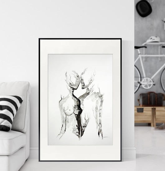 grafika 50X70 cm wykonana ręcznie, plakat Krystyna Siwek Art