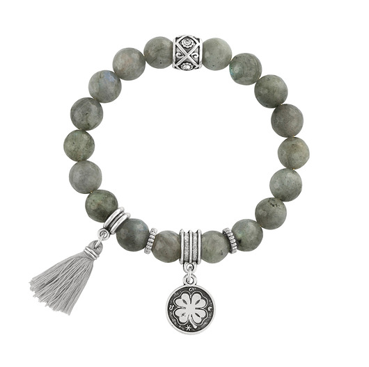 Tassel - labradorite with clover. Lavoga