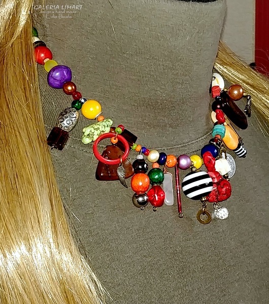 naszyjniki - inne Naszyjnik z przymrużeniem oka dla osoby z fantazją Unikalny prezent handmade