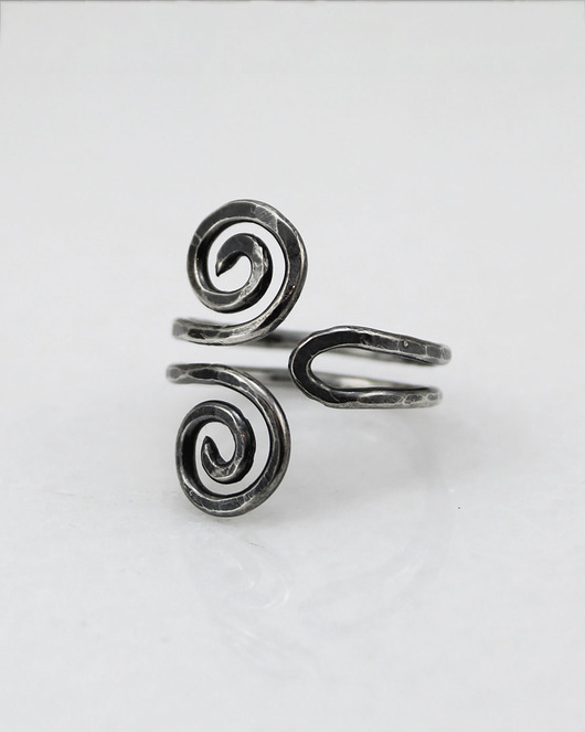 pierścionki srebrne Pierścionek Zawijasy - rozm. M - srebrny