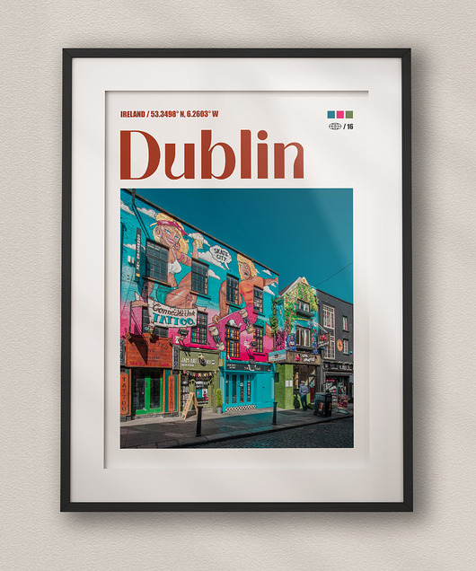plakaty Minimalistyczny plakat Dublin Irlandia - Do salonu, sypialni, biura