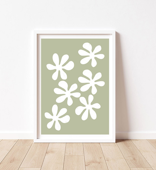 plakaty Plakat abstrakcyjny, motywy kwiatowe