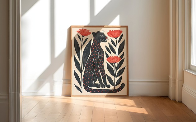 plakaty Plakat Czarna Pantera w Ogrodzie