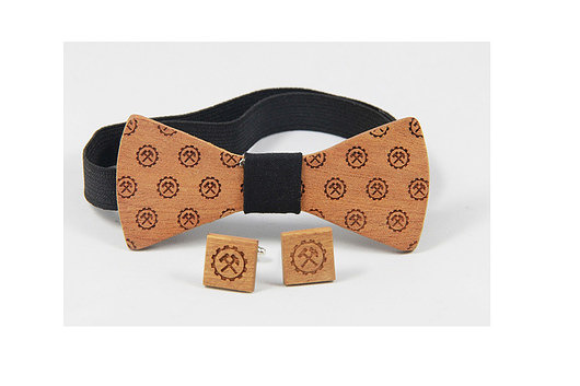 Drewniane spinki do mankietów #17 The Bow Bow Ties