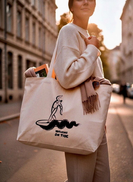 torby na zakupy Torba plażowa Walking on tide
