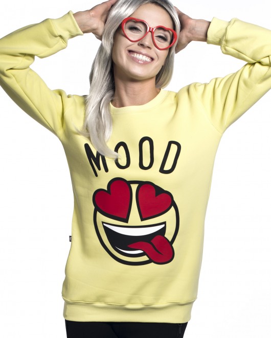 Kanarkowo żółta bluza Mood : In love ŁAP NAS
