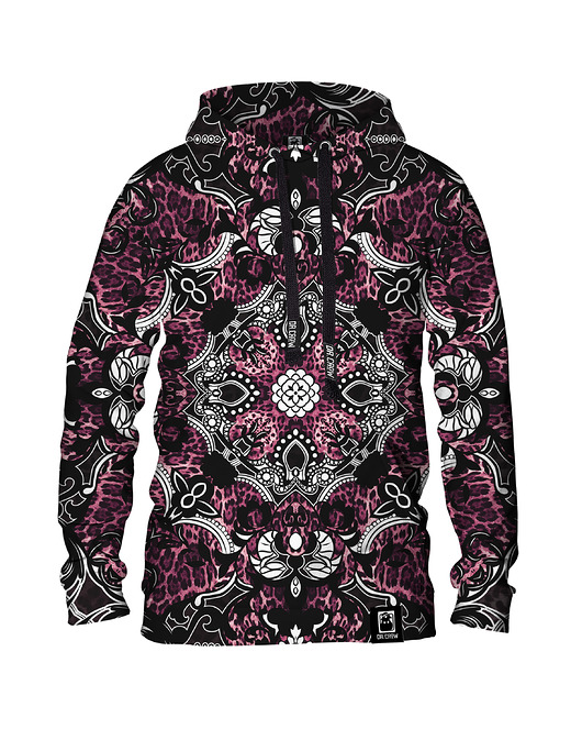 bluzy męskie Męska Bluza z kapturem DR.CROW Hide Rocco Purple