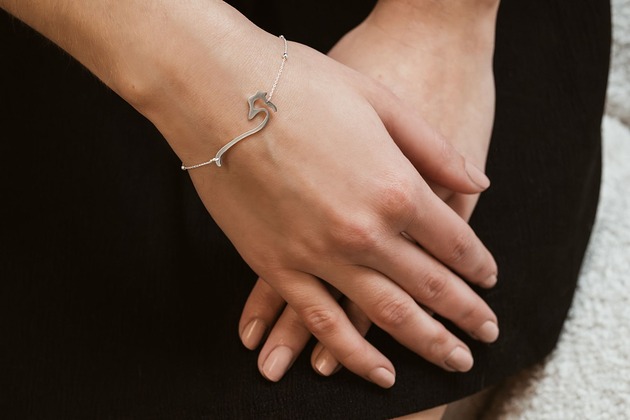 bransoletki srebrne Bransoletka "Chart linearny"srebrna