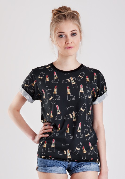 t-shirt damskie Lipstick Attack Tshirt - Yeah Bunny