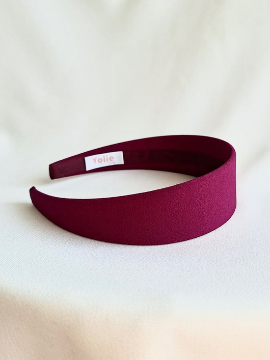 opaski do włosów Jedwabna płaska opaska do włosów Fuksja Chic - szerokość 4 cm