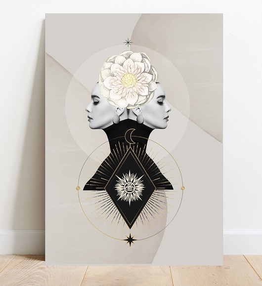 grafiki i ilustracje Plakat  Portret kobiety 50x70