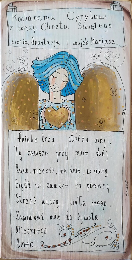 Anioł stróż zamówienie P. Anastazji 4mara Marina Czajkowska