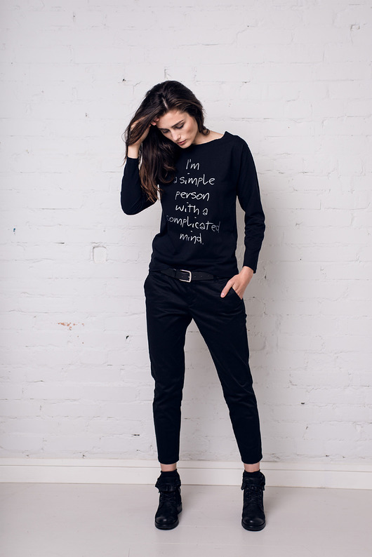 SIMPLE PERSON Bluzka Oversize GAU great as You