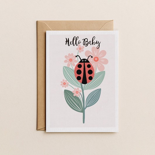 kartki okolicznościowe - wydruki Kartka  na Narodziny dziecka - Hello Baby