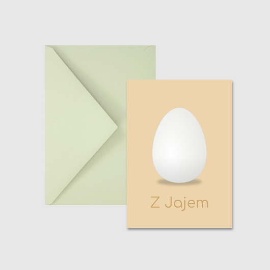 kartki wielkanocne Pocztówka wielkanocna z jajem