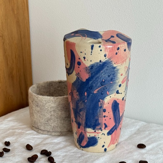 kubki Ceramiczny kubek podróżny 400ml